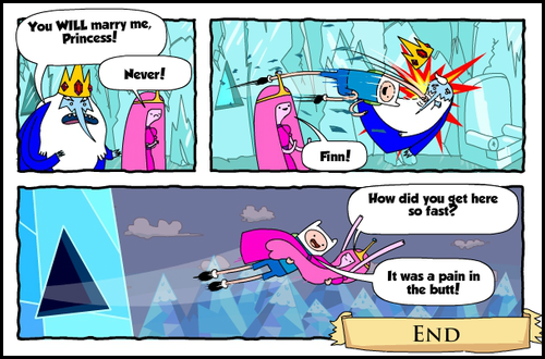 アドベンチャータイムのふっ飛ばしゲーム　Adventure Time Jumping Finn