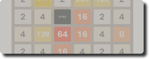 同じ数字パネルを合わせて２０４８にするパズルゲームのエンドレス版　2048+