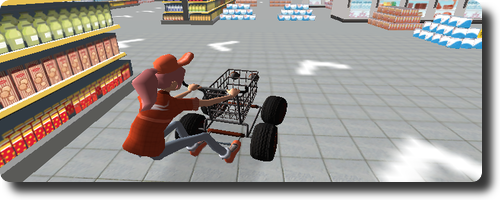ショッピングカートでゴーカートレース　Cola Cao Supermarket Race