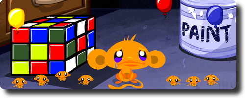 お猿を笑わせるポイントクリックゲーム　Monkey GO Happy Balloons