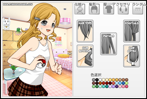 ポケモン少女のドレスアップゲーム　Pokemon cosplayer dress up