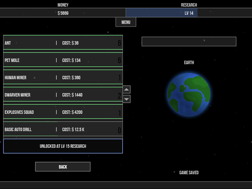 宇宙のクリッカー系ゲーム　Cosmos Clicker 2