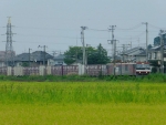 東北本線を走る貨物列車