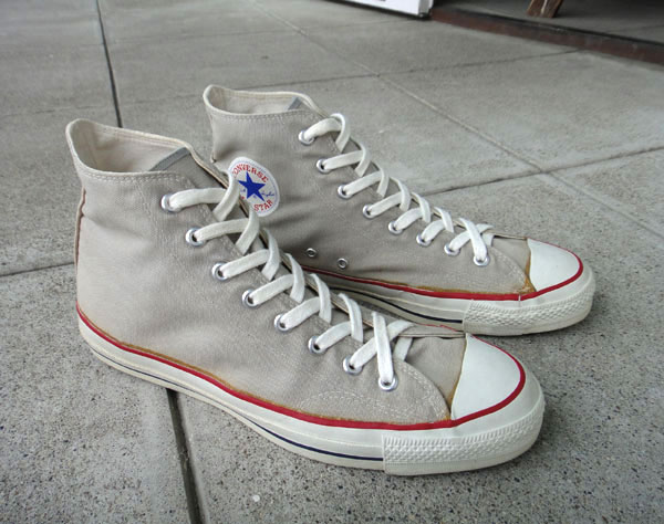 NUT'S WAREHOUSE BLOG 80’s CONVERSE ALL STAR CANVAS Hi “GRAY” SIZE 11h