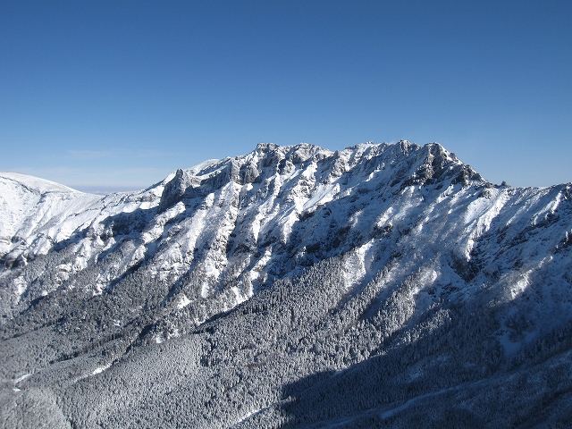 20140112-0北尾根より見た横岳