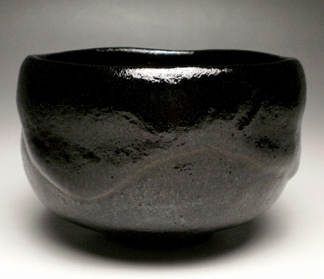 大樋年朗 幕釉黒楽茶碗 - 茶道具通販 釧路 末広屋の商品写真